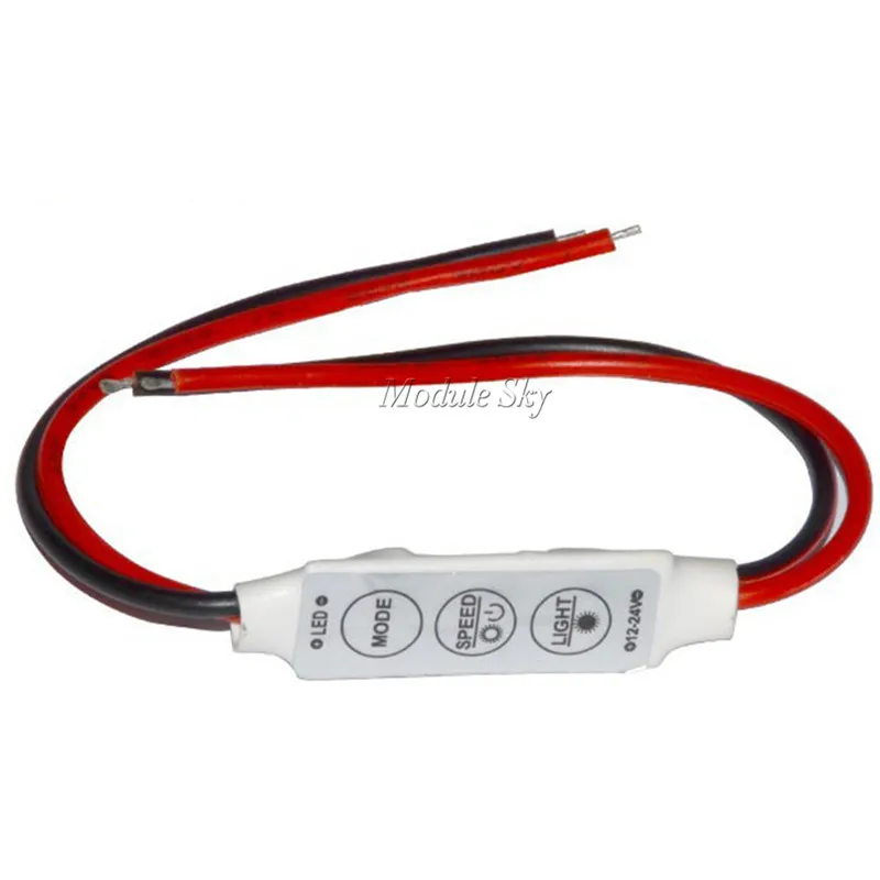 

Mini 3 Keys Dimmer Controller 12V DC For Single Color LED Brightness for Single Color 5050 3528 5630 LED Light Strip
