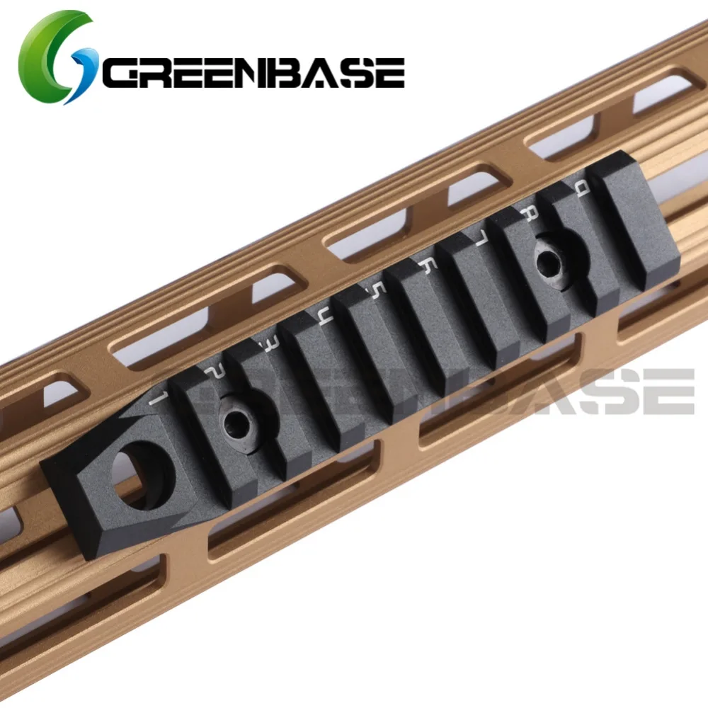 Greenbase 9 فتحات M-LOK السكك الحديدية القسم المزدوج واجهة 3/8 ''Qucik انفصال المقبس QD مرفق ميزة الصيد السكك الحديدية Handguard