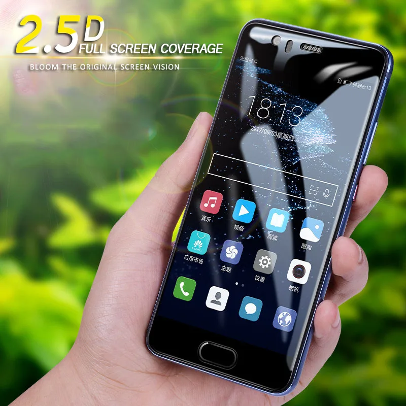 Экран протектор Стекло для huawei P8 lite 2017 P9 P10 плюс полное покрытие Honor 9 8 закаленное
