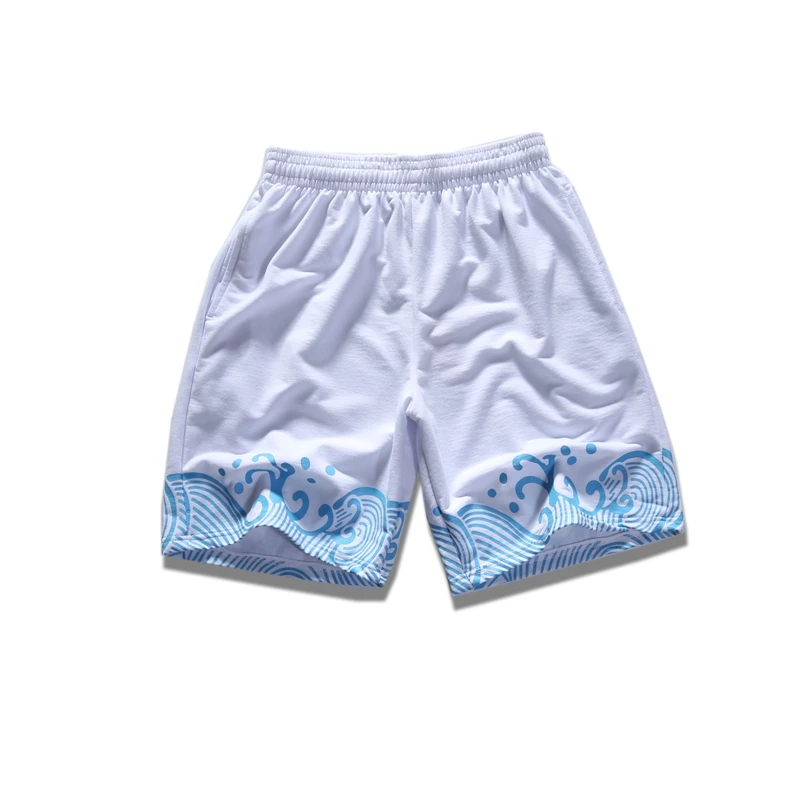 Летние новые волнистые мужские модные хлопковые шорты в стиле кэжуал черно-белые европейские размеры