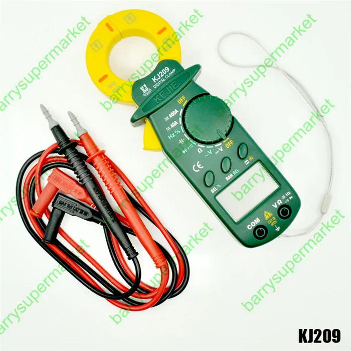 KJ209 DC AC цифровой клещи портативный карманный зажим Ammeter мультиметр