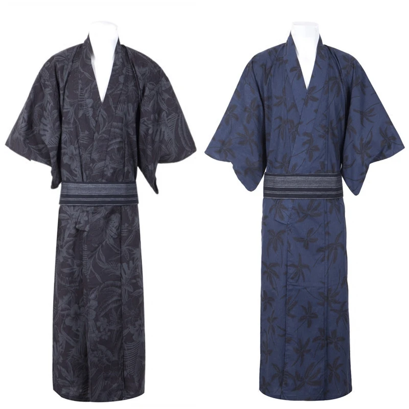Костюм японского воина, мужское национальное кимоно юката, хлопковое Ночное платье, халат, одежда для выступлений, костюм из 6 предметов, карнавальный Халат