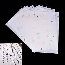 10 шт./компл. Китайский Сюань Чжи ручной работы цветок зеленый лист писать письмо Бумага живопись Бумага каллиграфия Рисовая бумага