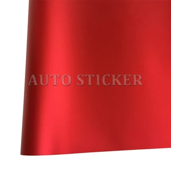 

Retailing 10/20/30/40/50cm*152cm Satin Red Matt Metallic Vinyl wrap Car Wrap With Air Bubble Free Car Wrapping Sticker Foil