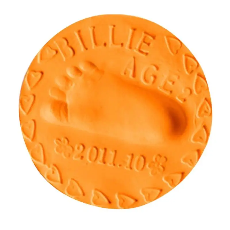 Уход за ребенком Air Hand Foot Inkpad сушильная мягкая глиняная отпечаток руки ребенка отпечаток литья родитель-ребенок ручная подушечка с чернилами для отпечатков - Цвет: Оранжевый