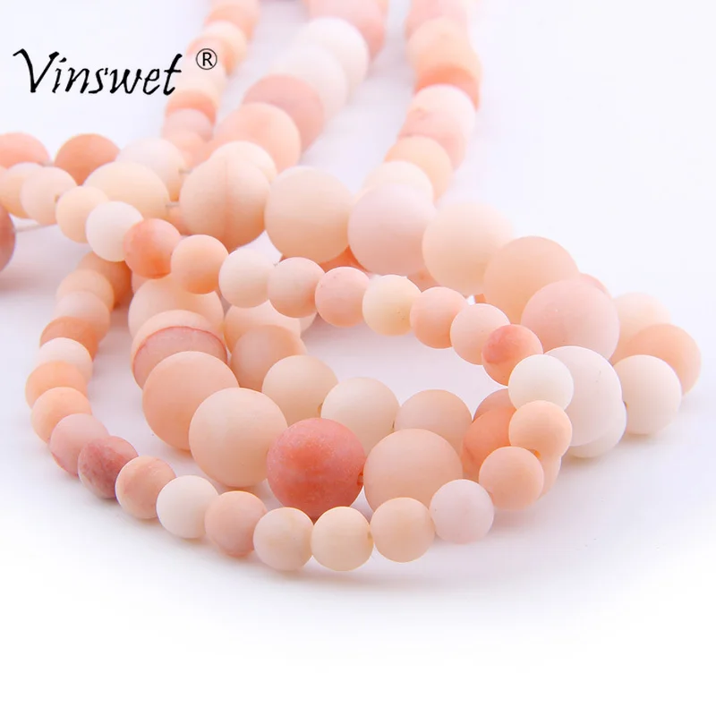 

Matte Beads Natural Stone Beads Pink Aventurine Frosted Round Loose Beads 6 8 10 12MM for DIY Bracelet Jewelry Making Wholesale
