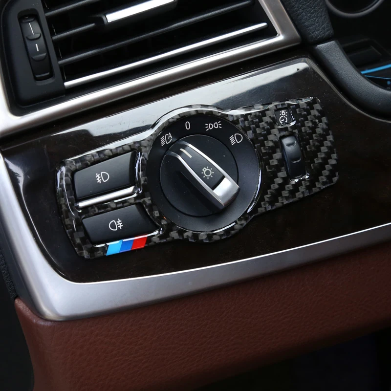 

Car styling Headlight Switch Buttons Frame Decoration Cover Trim Stickers For BMW F10 F11 F01 F02 F03 F07 F25 F26 Accessories