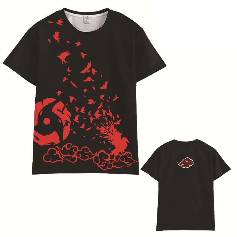 Cosroad Naruto Sasuke T Shirt Men and Women Cosplay T-shirts Costumes Clothes Short Sleeve Summer Tees Tops 1 (2)