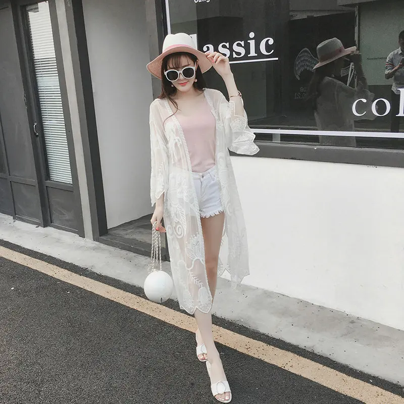 white lace cardigan outfit