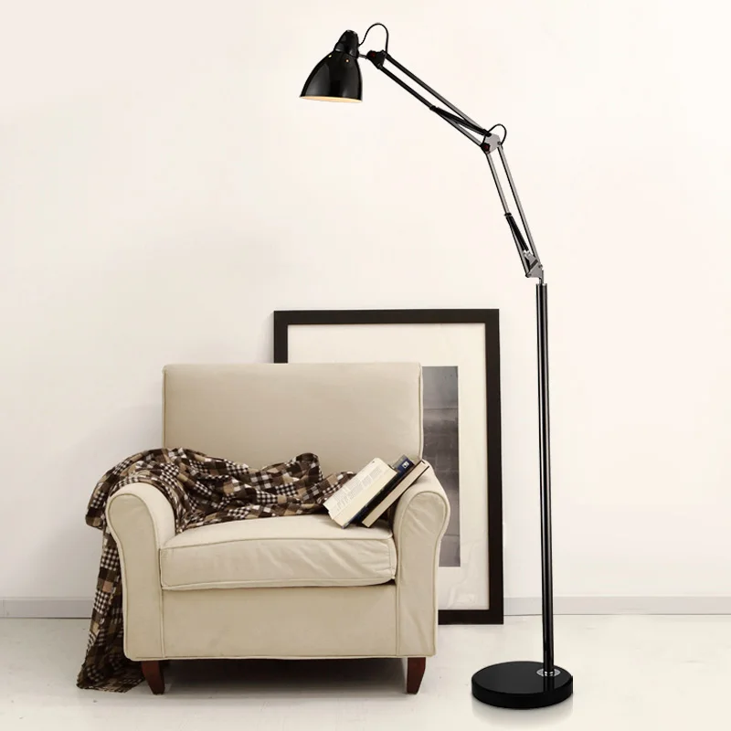 Modern Foldable Metal Floor Lamp Light With E27 Bulbs Stand Reading