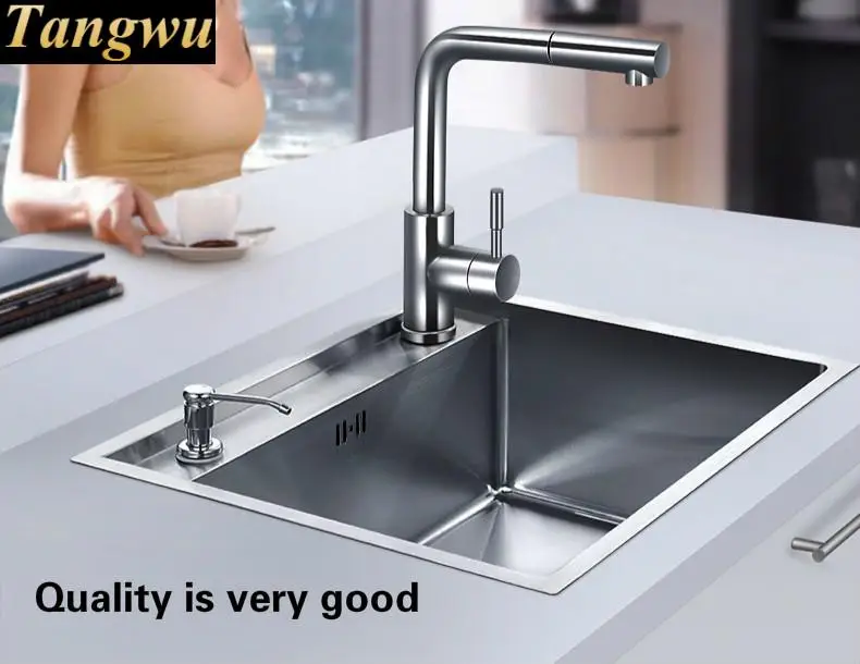 Tangwu 304 Stainless Steel Manual Tunggal Slot Sayuran Di Dapur Tangwu 304 Stainless Steel Manual Tunggal Slot Sayuran Di Dapur Meja Bawah Wastafel Baskom 550x450x220mm Tenggelam Dari Perbaikan Rumah
