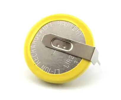 

50PCS LIR2032 Rechargeable Lithium Battery 3.6V Coin Cell Replaces CR2032 Lithium Ion Battery with Soldering Pin