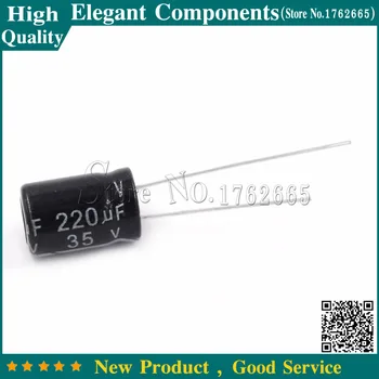 

200Pcs 35V 220UF 220UF 35V Electrolytic Capacitor Size 8*12MM 35 V / 220 UF Aluminum Electrolytic Capacitors