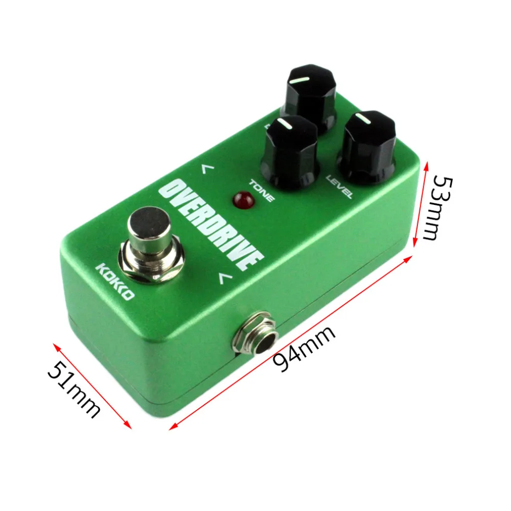 Cena Mini KoKKo Vintage przester do gitary Guitarra Overdrive Booster wysokiej mocy rura przeciążeniowa gitara Stompbox FOD3