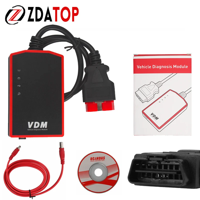 Топ-рейтинг VDM UCANDAS V3.80 Универсальный Автомобильный диагностический с Wi-Fi полная система и USB подключение VDM UCANDAS на продажу