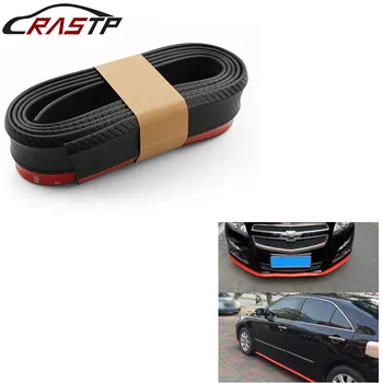 

RASTP-2.5m Car Protectors Front Bumper Lip Splitter Car Sticker Body Kits Spoiler Bumpers Valance Car Rubber Strip RS-LKT006-3D
