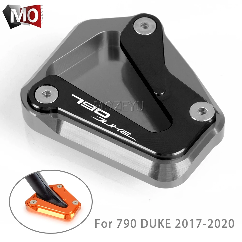 Для KTM Duke 790 Duke790- мотоциклетная боковая подставка с ЧПУ увеличенная Расширительная Подставка опорная пластина подножка боковая подставка - Цвет: GY BK 790DUKE