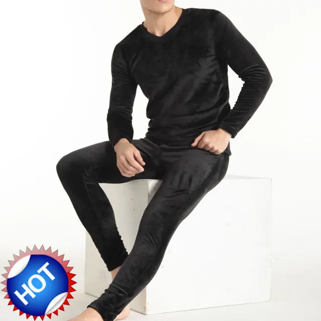 Men S Thickening And Wool Warm Suit Underwear Double Side Velvet Underpants Long Johns Men Trousers Of Winter Legging Tight In Long Johns From Men S Clothing Accessories www yes edu in