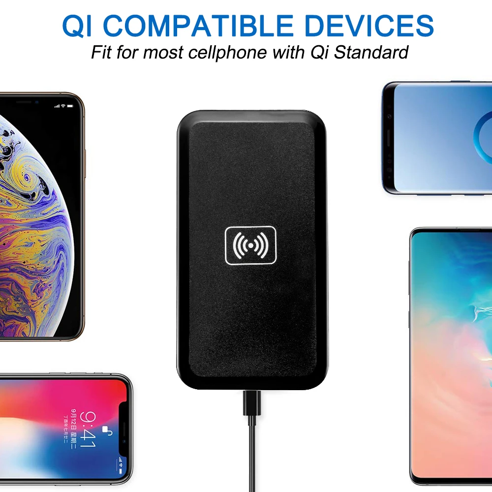 Универсальное умное Беспроводное зарядное устройство Powstro Qi для Samsung Galaxy S9 S8 S7edge