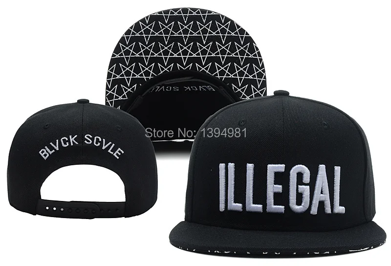 1pc Black Scale Snapback hats for men 