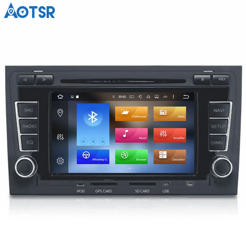 Excellent Aotsr Android 8.1 GPS navigation Car DVD Player For Audi A4 S4 RS4 2003-2012  multimedia 2 din radio recorder 4GB+32GB 2GB+16GB 3