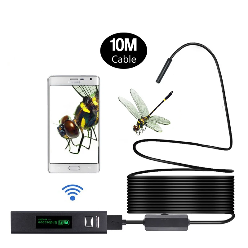 

F150 10m soft cable usb borescope camera IP68 waterproof camera wifi endoscopic camera inspection camera endoscope