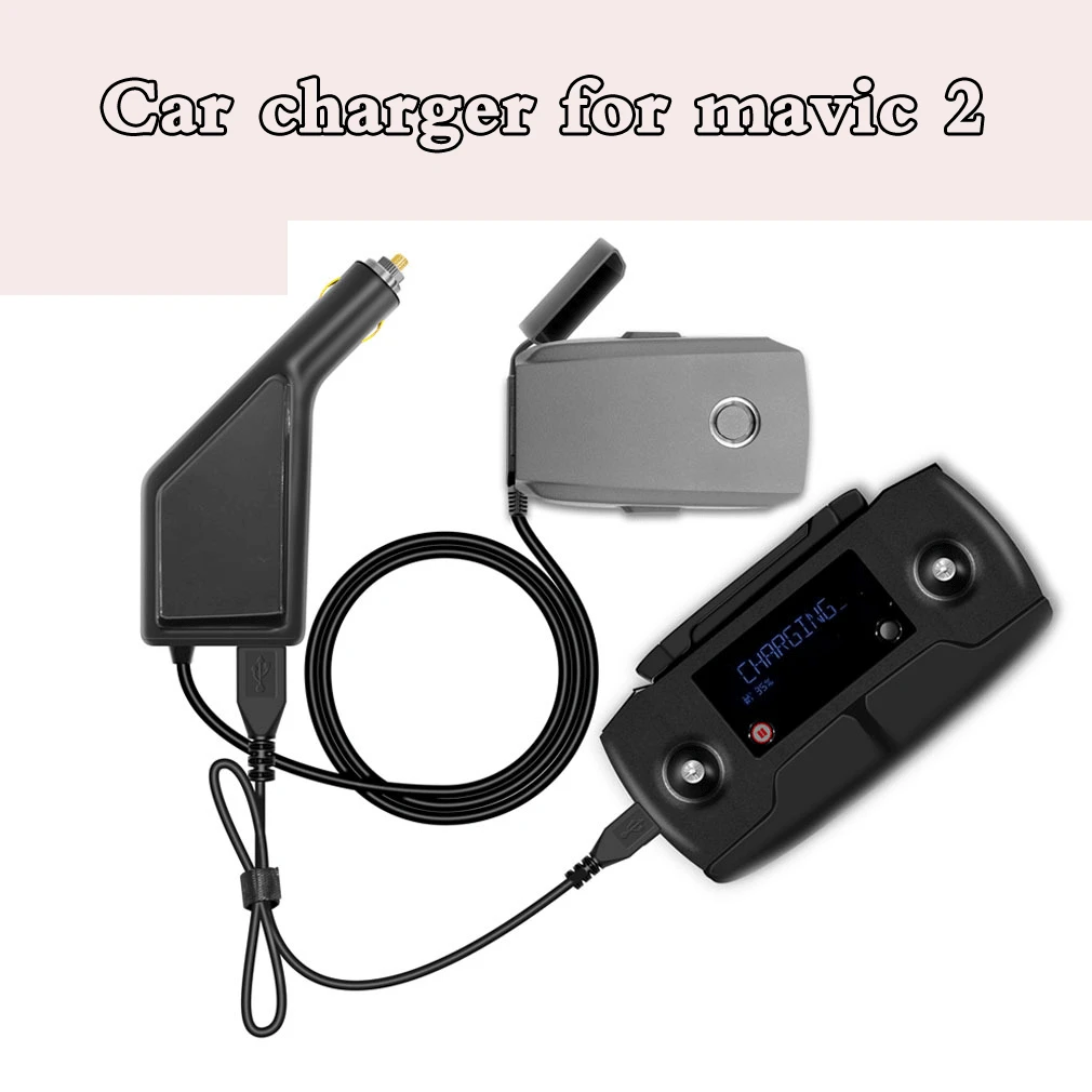 DJI Mavic 2 Charger 2 in 1 Fast Car Charger For DJI Mavic 2 Accessories Intelligent Battery Car Charging adapter