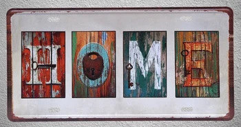 

1 pc Home sweet house salon garage plaques Tin Plates Signs wall man cave Decoration Metal Art Vintage Poster