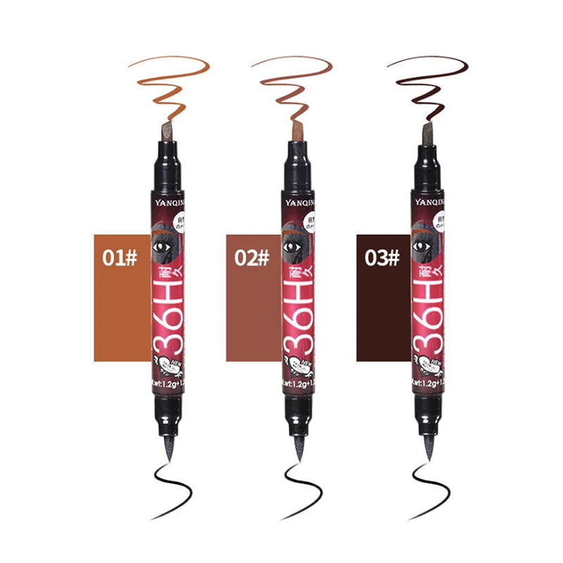 Hot Sale Double-end Eyebrow Pencil Eyeliner Waterproof Smudge-proof Easy To Use 2 In 1 Eyebrow Pen Liquid Eyeliner Hot Sale Double-end Eyebrow Pencil Eyeliner Waterproof Smudge-proof Easy To Use 2 In 1 Eyebrow Pen Liquid Eyeliner