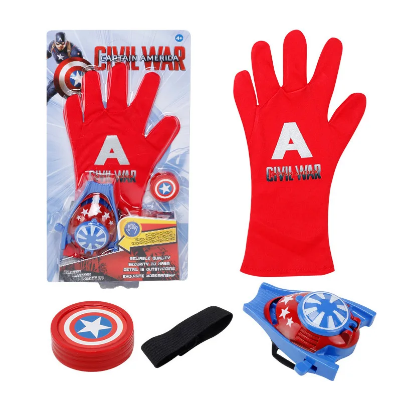 Перчатки для косплея Супергероя человека-паука, детские игрушки, пусковые устройства на запястье, Капитан Америка, Железный человек, летучая мышь - Цвет: Зеленый