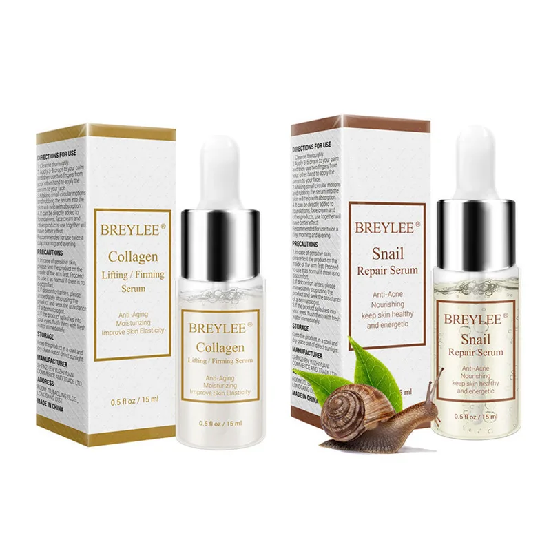 

Snail Serum Collagen Serum Repairing Lifting Firming Essence Hyaluronic Acid Moisturizing Anti-Aging Face Skin Care