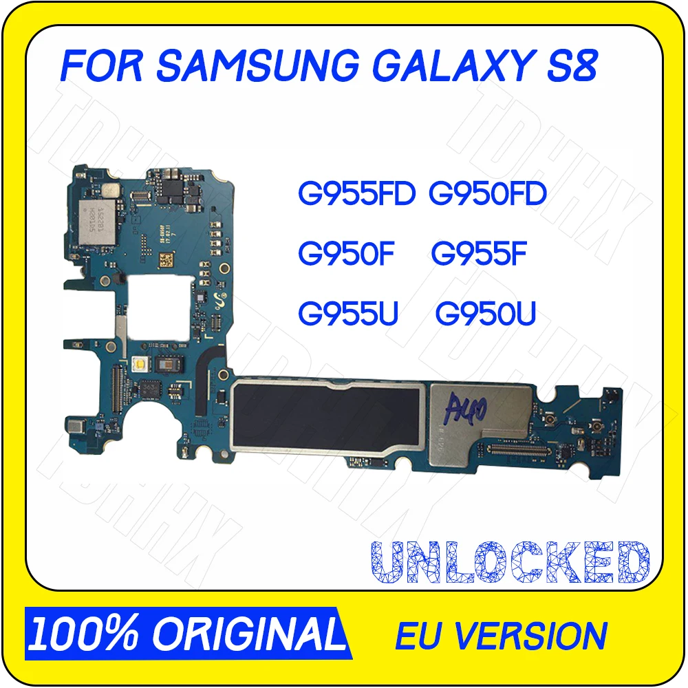 Европейская версия для Galaxy S8 G955F G955FD G950FD G955U G950U логическая плата оригинальная
