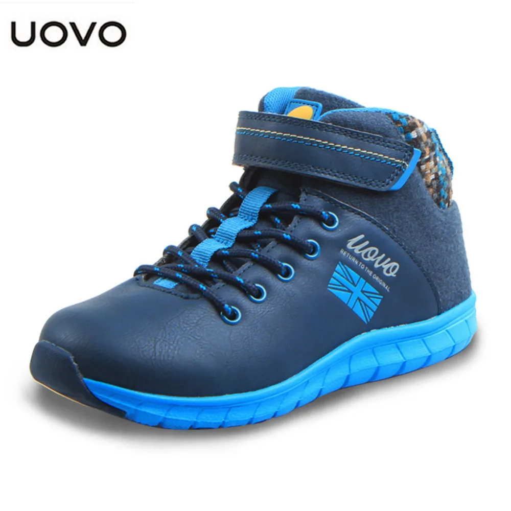 UOVO Children's shoes Soft Sole Boys Casual shoes Waterproof Child Lace-up Sport Shoes Non-Slip Sneaker for Kids Toddler baby 2017 toddler infant baby boy shoes navy blue casual newborn boys sneaker soft sole girls shoes tenis menino