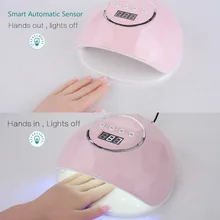 Manooby лампа для ногтей Светодиодная лампа для маникюра машина 72 Вт/86 Вт Интеллектуальный индукционный лак для ногтей с датчиком таймера ЖК-дисплей