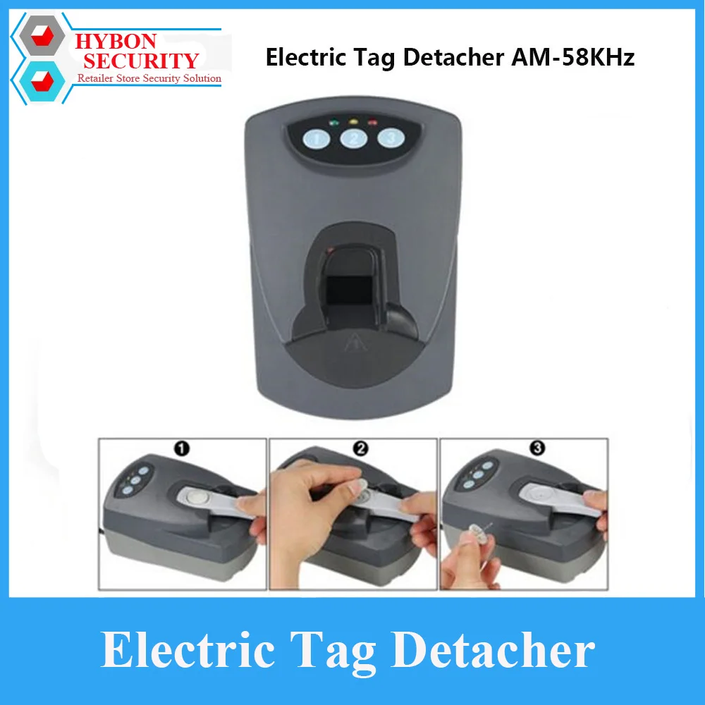 HYBON Security Tag Electric Detacher for EAS System 58KHz Hook Detacher