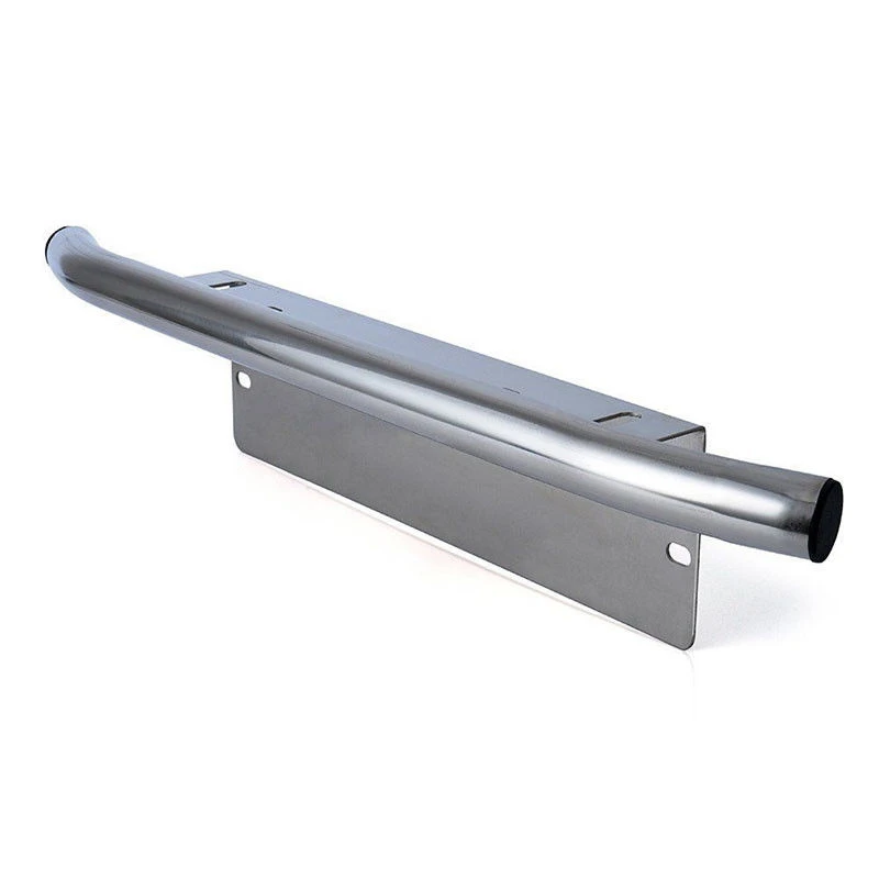 JXLCLYL Car Bull Bar Front Bumper License Plate Mount Bracket Light Holder Chrome