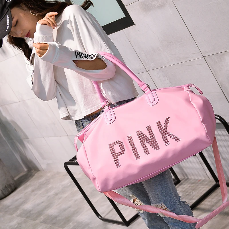 Оксфордская розовая многофункциональная уличная женская спортивная сумка для тренировок, спортивная сумка, женские спортивные сумки, женская сумка для фитнеса