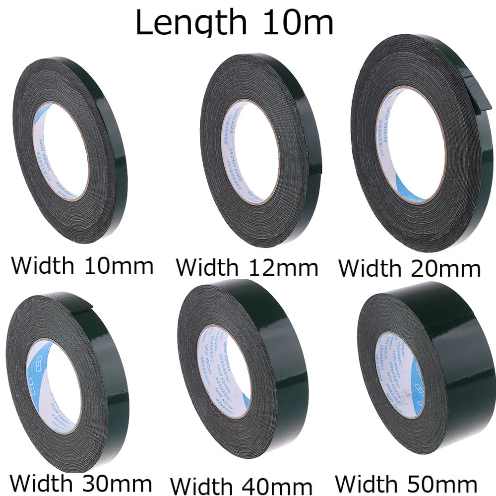 

1PC New Adhesive Useful Tape Strong Waterproof Double Sided Foam Black Tape For Car Home School Stationery Office Supplies