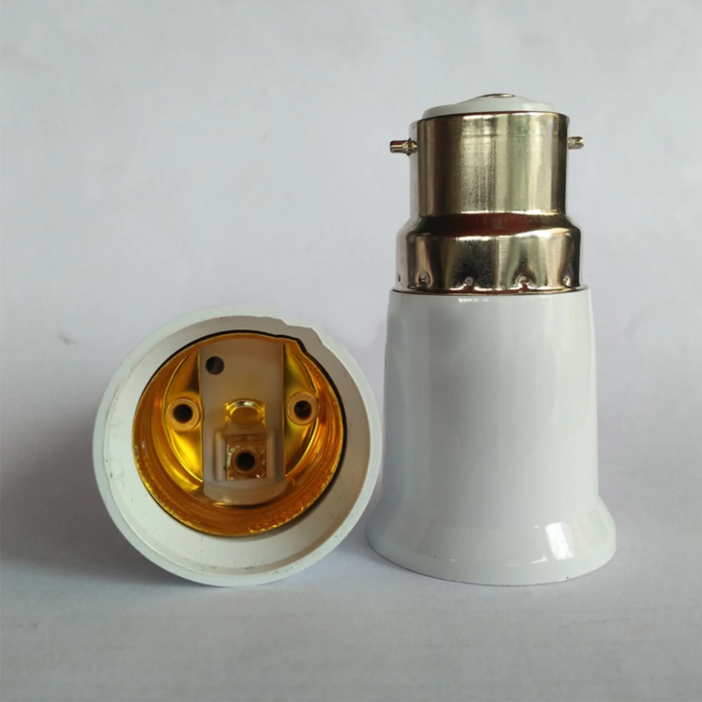 

1 PCS B22 To E27 Lamp Holder Converters Outside B22 To Inside E27 Outer Bayonet To The Inner Screw Conversion Lamp Head