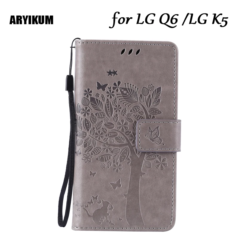 Кожаный чехол книжка ARYIKUM магнитный бумажник для Capinha LG Q6 /LG K5 X220 X220ds K 5 4G LTE