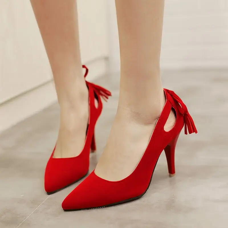 Большие размеры 34-52, Обувь г. Новинка, женская свадебная обувь на высоком каблуке модная красивая обувь женские туфли-лодочки с острым носком E-8