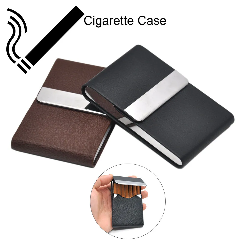 

Durable Protection Portable Home 1PCLeather Cigar Cigarette Tobacco Pocket Box Storage Case Holder Wallet Space Saving Outdoor