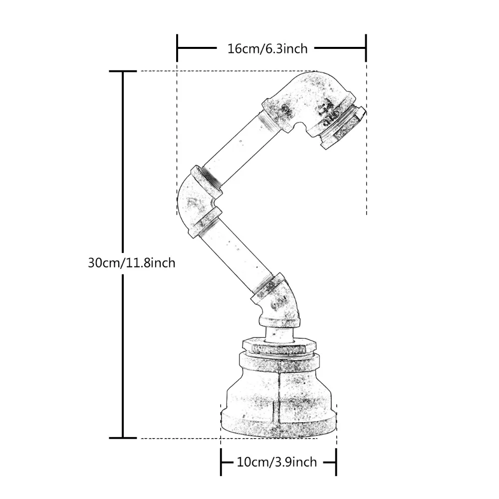 Винтажные настольные лампы креативные промышленные светильники Лофт водопровод Настольная лампа прикроватная лампа для бара/спальни/Кабинета/работы