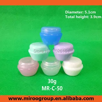 

Free Shipping 30PCS Mushroom Shape 30ml 30g Plastic Cosmetic Jar Emply Lotion Container Cream Sample Powder Containers Bottles