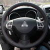 Shining wheat Black Artificial leather Steering Wheel Cover for Mitsubishi Lancer EX 10 Lancer X Outlander ASX Colt Pajero Sport ► Photo 2/5