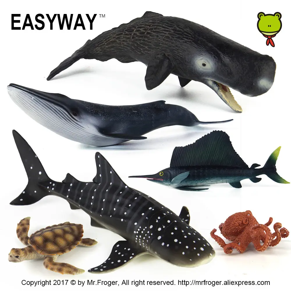EASYWAY Sea Life Животные Фигурки ПВХ пластиковая акула игрушка для детей мальчик Рыба