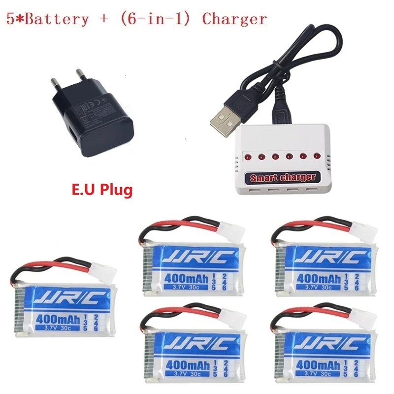 Обновленная версия Lipo батарея 3,7 v 400mAh 30C для JJRC H31 H43hw Дрон Li-battery JJRC H31 Lipo battery+ 6 в 1 кабель зарядное устройство