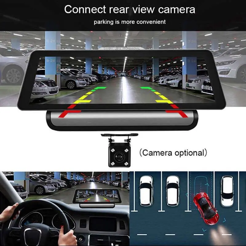 10 Inch 3G  4G Android Car DVR 1080P Video Camera GPS Navigation ADAS Full HD Camcorder Bluetooth WiFi Dual lens 13