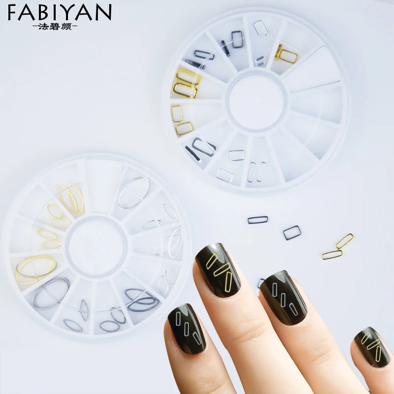 

Accessories Metal Gold Silver Nail Art Wheel Decoration Grey Hollow Jewelry Studs Slice Manicure Tool 3D Tips DIY UV Gel Design
