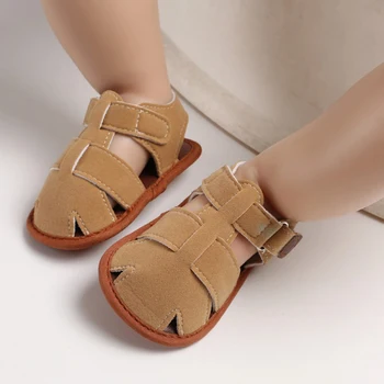 

Summer Cute Baby Boy Garden Sandals Hollow Breathable Anti-Slip Hollow Design Shoes Sandals Soft Soled Shoes